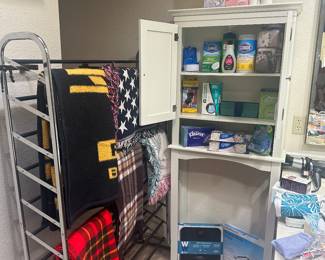 Blankets and shoe shelving unit!