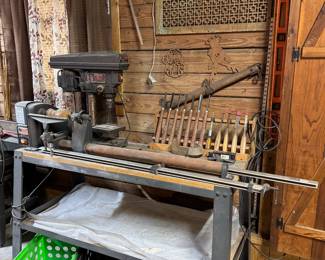 Lathe tools and table 