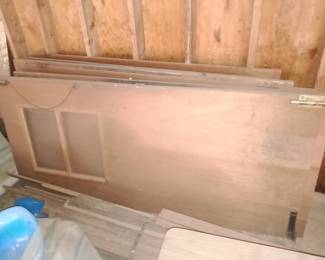 Doors and their trim bundled in front