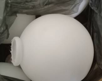 Plastic outdoor light covers, approx. 12" diameter 