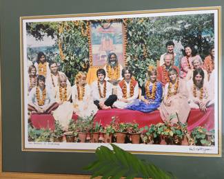 Paul Saltzman Historical Photograph of the Beatles in India with the Maharishi. Signed and Numbered. 'The Beatles in Rishikesh'.  The passed owners were Backers/Producers of this India experience! 