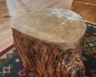 A Log Drum Table...yes it is really a drum too! It has a wonderful deep tone! 