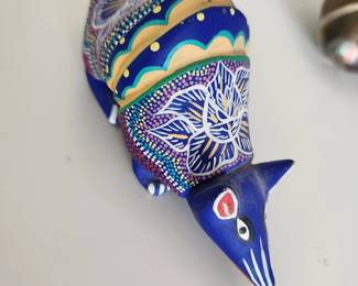 Many handpainted/crafted Oaxaca animals. Most signed by the artist. 