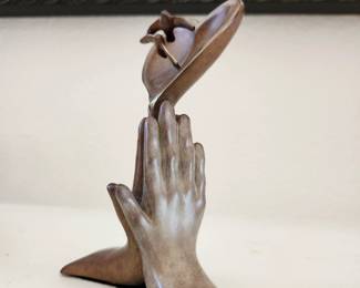 Prayer for Peace - 3 of 911 limited edition - Terrie Bennett Sculpture.  Certificate of Authenticity. Inspired by the events of 9/11. 
