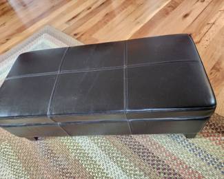 Black Leather Trunk. 