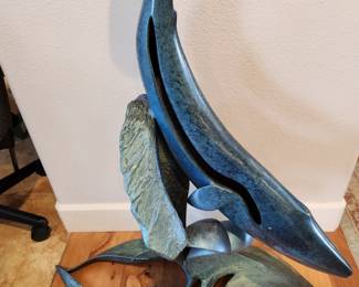 Bronze  Propoise Sculpture by Terrie Bennett - signed and numbered. 