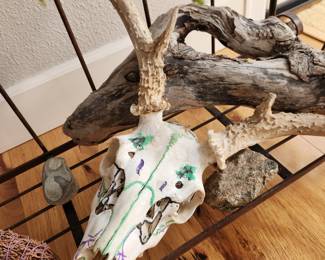 Handpainted Animal Skull. 