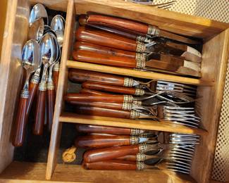 Stainless Steel Flatware with Special Handles. 