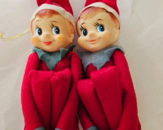 Vintage Elves on the shelf