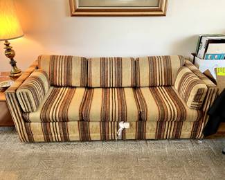 Vintage Striped Sleeper Sofa