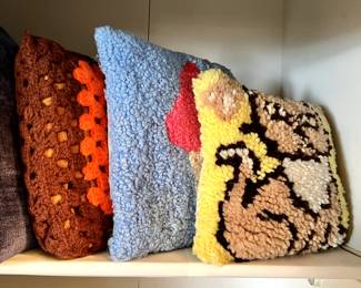 Vintage Latch Hook Pillows