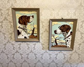 Vintage Paint-By-Numbers German Shorthair Pointers Paintings