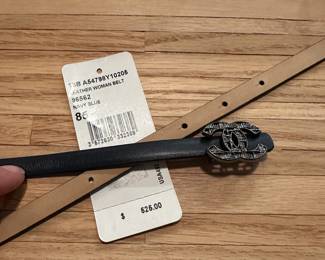 J30 - $175. Chanel Ladies Belt size 85. Navy Blue. 96562