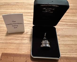 C11 - $50. Sterling Silver Harley Davidson 100 Year Riding Bell. 