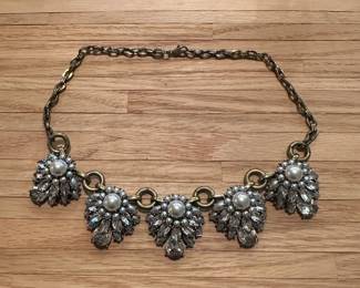 J13 - $12. J Crew Rhinestone Statement Necklace. 