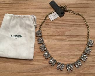 J12 - $12. J. Crew Statement Rhinestone Necklace. NWT and includes bag. 
