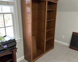 C53 - $225 EACH. 2 *separate* units available. This is ONE. Bookcase has 8 adjustable shelves. Measures 48" wide x 13" deep x 72" tall. 