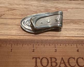 J29 - $250. Harley Davidson. 18kt & Sterling Money Clip 100 Year Anniversary. 
