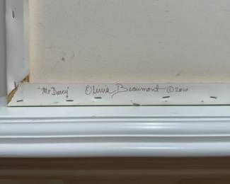 C45 - $10. Olivia Beaumont. "Mr. Darcy" Canvas Print Measures 16" x 20". 