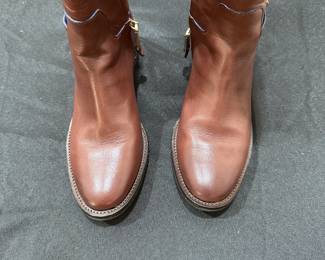 C126 - $30. Size 5.5. Cole Haan Kinley Boot in Chestnut. 