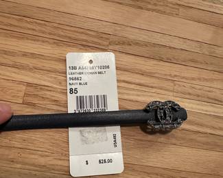 J30 - $175. Chanel Ladies Belt size 85. Navy Blue. 96562