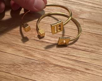 J3 - $8 Each. C. Wonder Fashion Cuff Bracelets. Letters A & B. 