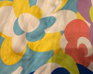 J42 - $150. Chanel Silk Scarf ( 1 very minor pull noted) Vibrant colors. 