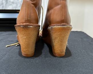 C114 - $50. Size 35. Marc by Marc Jacobs Leather Wedge Boots. 