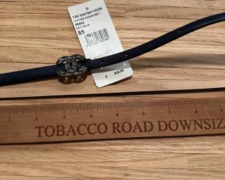 J30 - $175. Chanel Ladies Belt size 85. Navy Blue. 96562