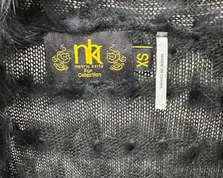 C79 - $50. XS - Metric Knits Fur Collection. Rabbit Fur Shrug. 