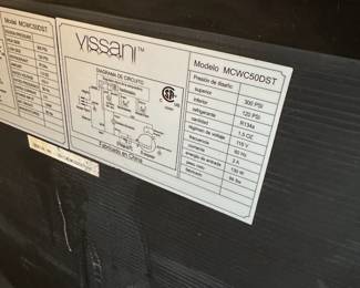 C35 - $125. Vissani Wine Fridge Model MCWC50DST.  Works great. Stainless front with a few small dents. 