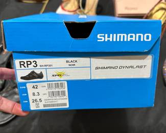 C155 - $20. Size 42. Shimano Cycling Dynalast Black Shoes. 