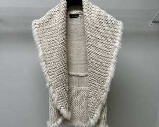 C66 - $20. XS - Love Token Rabbit Trim Knit Sweater Vest. 