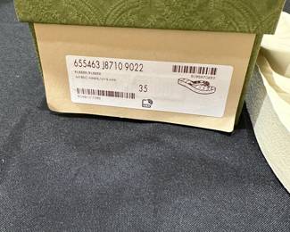 C125 - $100 - Gucci Double G Flip Flop Sandals Rubber in Mystic White. Size 35. Gently Worn. 