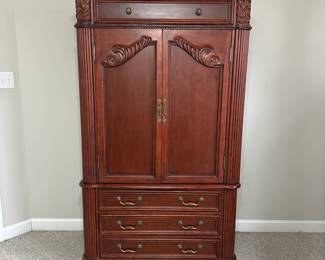 C50 - $95 Amoire / Media Cabinet. Measures 42" wide x 22" deep x 71.5" tall. Moves in 2 pieces! 