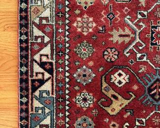 C26 - $175 - Beautiful Long Runner. Measures 21'8" long x 31.5" wide. 100% Wool Pile. Made in India. 