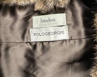C81 - $225 - Neiman Marcus Pologeorgis Dyed Rabbit Shrug. 