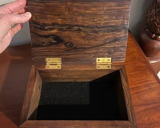C181 - $40. Handcarved Ironwood Carved Box. Heavy. 