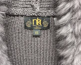 C83 - $50. XS - Metric Knits with Rabbit Fur Front. Acrylic/Wool Knitted. 