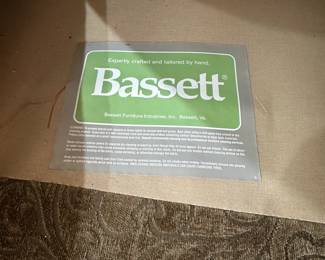 C42 - $150 - Bassett Curved Couch. Measures 106" long x 38" deep x 31" top of back (38" top of cushions). Has some spots/marks that hide well because of color but would benefit from being spot cleaned. 