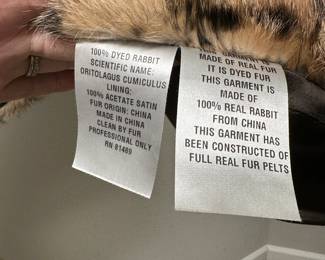 C81 - $225 - Neiman Marcus Pologeorgis Dyed Rabbit Shrug. 
