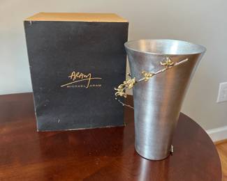 C37 - $75 - Bittersweet Collection Micahel Aram 10" Vase. With Box. 
