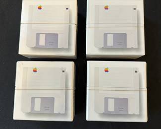 C178 - $40 EACH BOX. 3 Sealed Boxes - 1 Opened but unused. Apple Floppy Disks. Each box contains 10 disks. New Old Stock. 