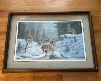 C142 - $30. "The Final Call" Ronnie Hedge 1991. Signed Print #423/750. There is some debris under the glass. 