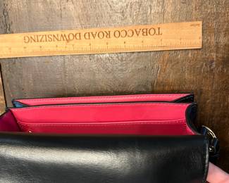 C106 - $1600. Louis Vuitton Pont 9 Black. Purchased by my client at the LV Store in LA. Certificate of Authenticity provided from Real Authentication. Only used a couple times. Overall in *very* good condition. There is a 1" scuff in the leather on the back - that is the only issue noted. Strap is adjustable. Gold accents are in very good condition. Gorgeous bag!