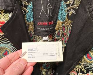 C93 - $50. XS-NWT. Johnny Was Embroidered Jacket. Kandana Satin