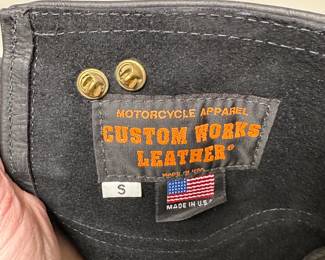 C4 - $50. Size Small Motorcycle Apparel Custom Leather Works Chaps. 