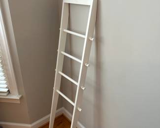 C46 - $20 - "Umbra" Decorative Blanket Ladder. Measures 17.5" wide x 55" tall. 12" out from the wall. 