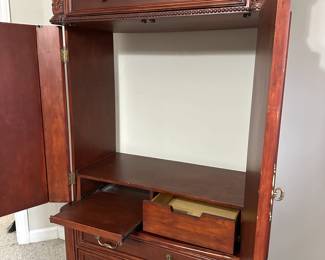 C50 - $95 Amoire / Media Cabinet. Measures 42" wide x 22" deep x 71.5" tall. Moves in 2 pieces! 