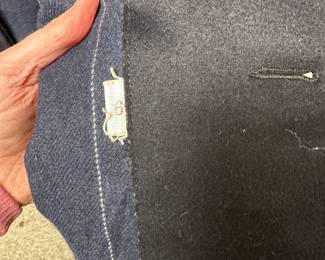 C95 - $50. Oversized Pea Coat Size 6. Navy Blue. No tags. 